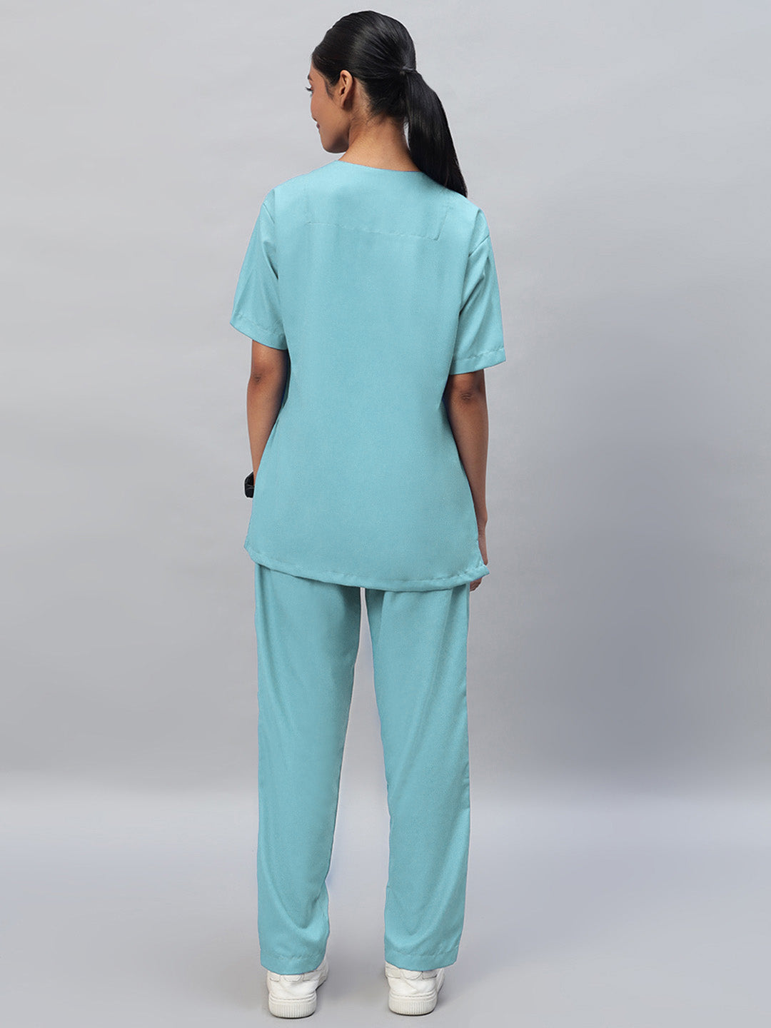 Sea Green All-Day Half Sleeve Medical Scrubs - Female