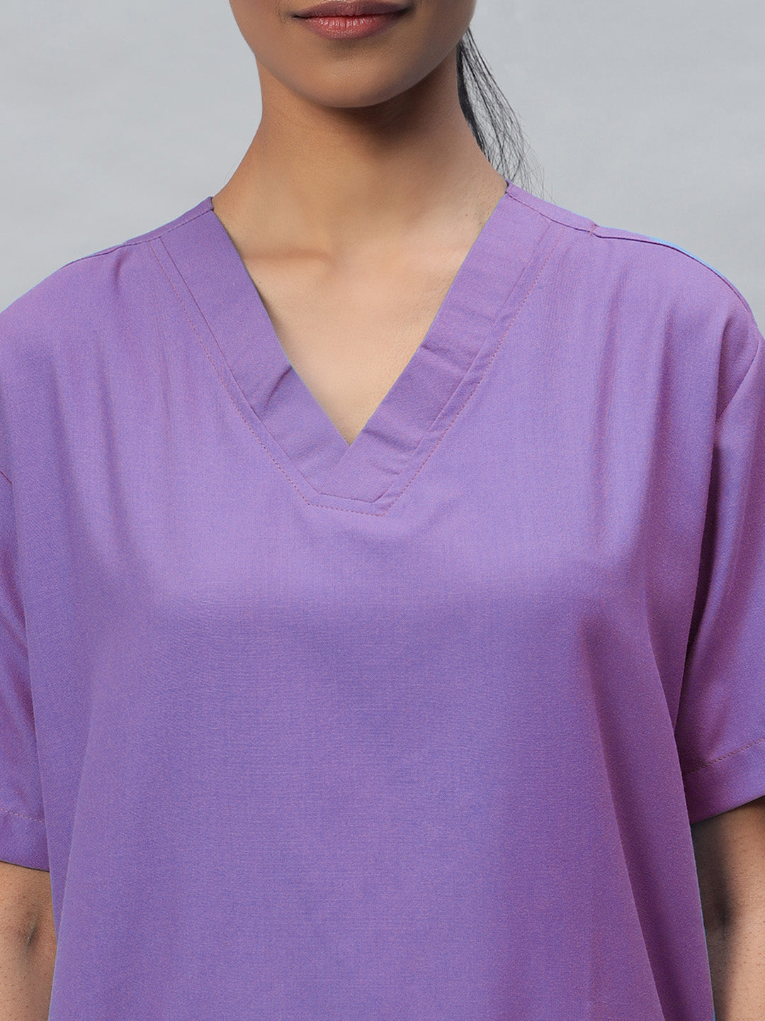 Violet All-Day Half Sleeve Medical Scrubs - Female