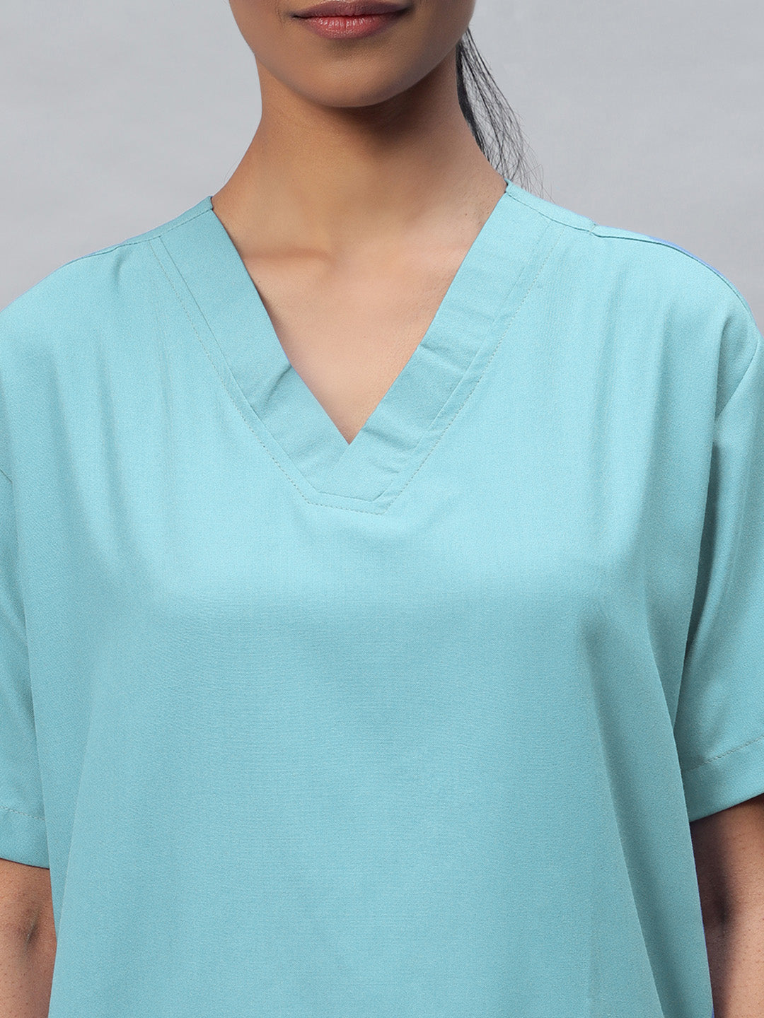 Sea Green All-Day Half Sleeve Medical Scrubs - Female