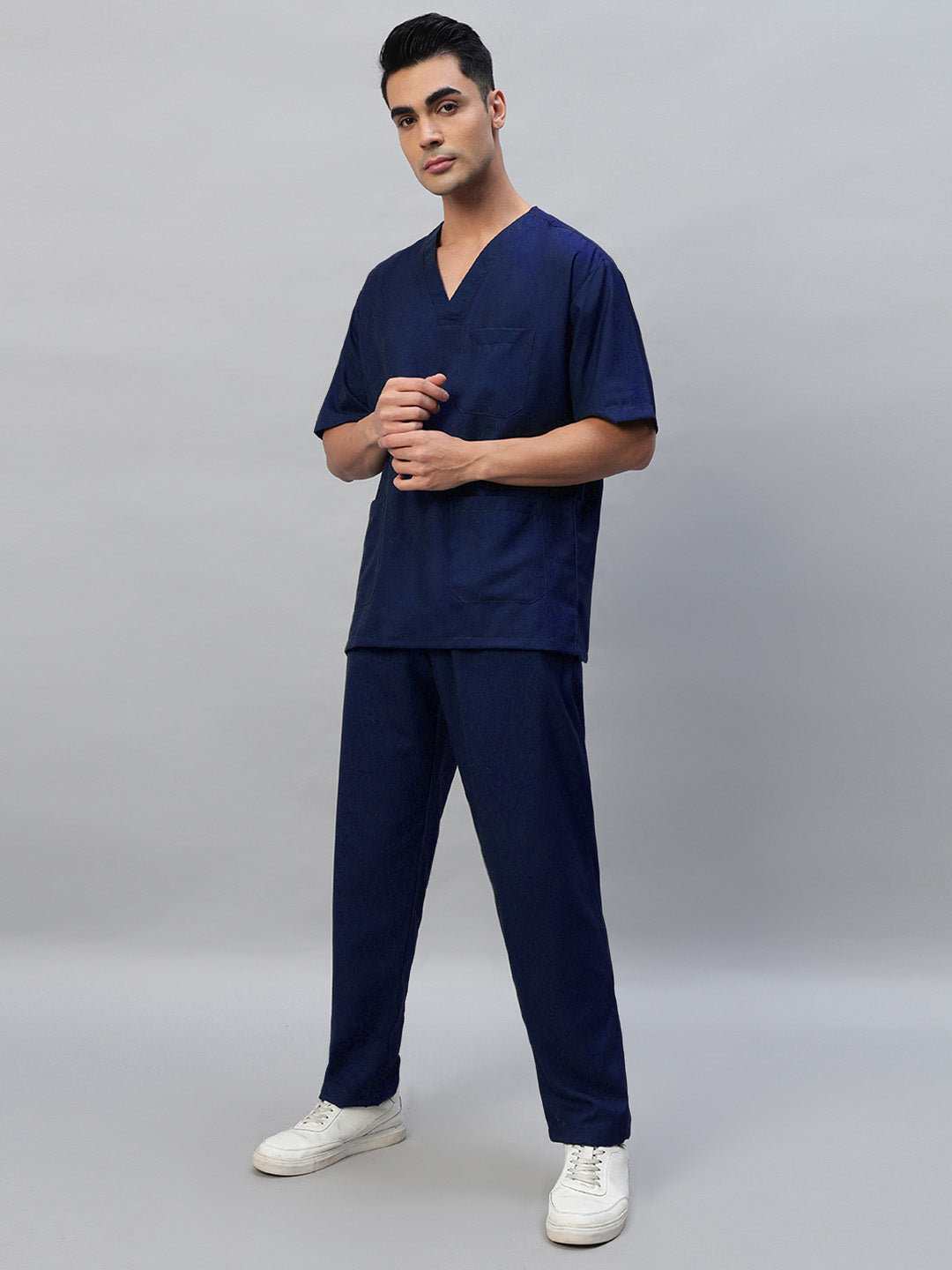 All Star 7 Pockets Half Sleeve Medical Scrubs – Male Navy Blue DONOT ORDER