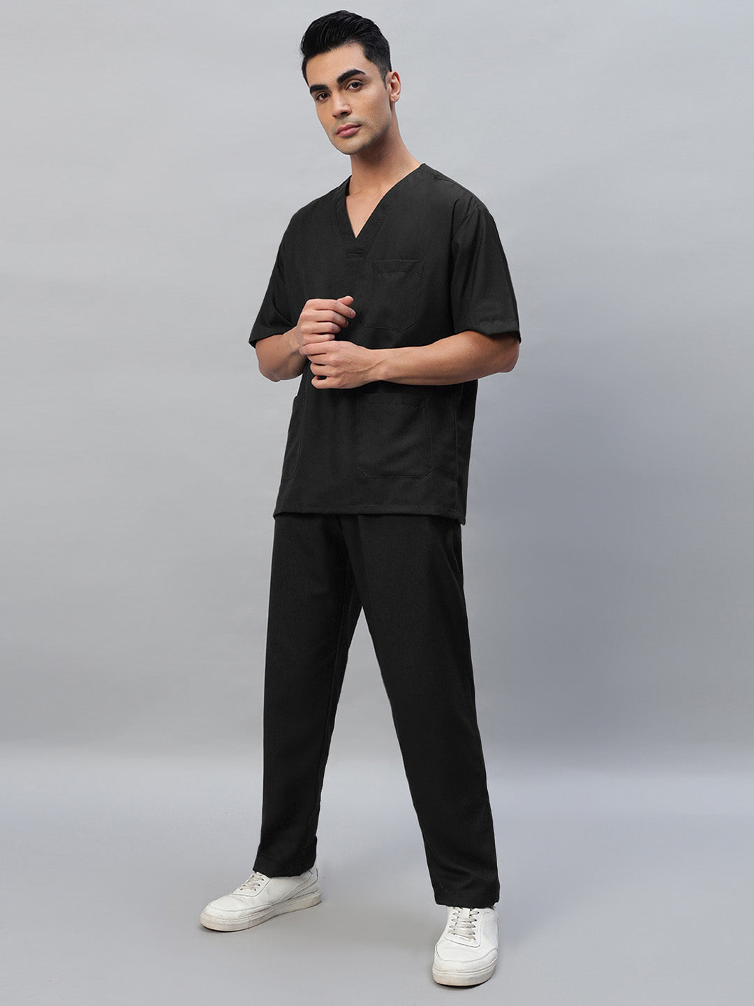 Black Originals Half Sleeve Medical Scrubs - Male