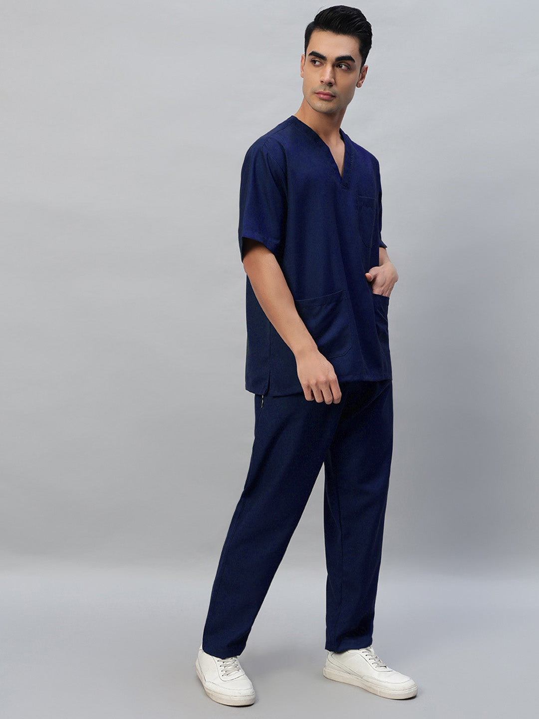 All Star 7 Pockets Half Sleeve Medical Scrubs – Male Navy Blue DONOT ORDER