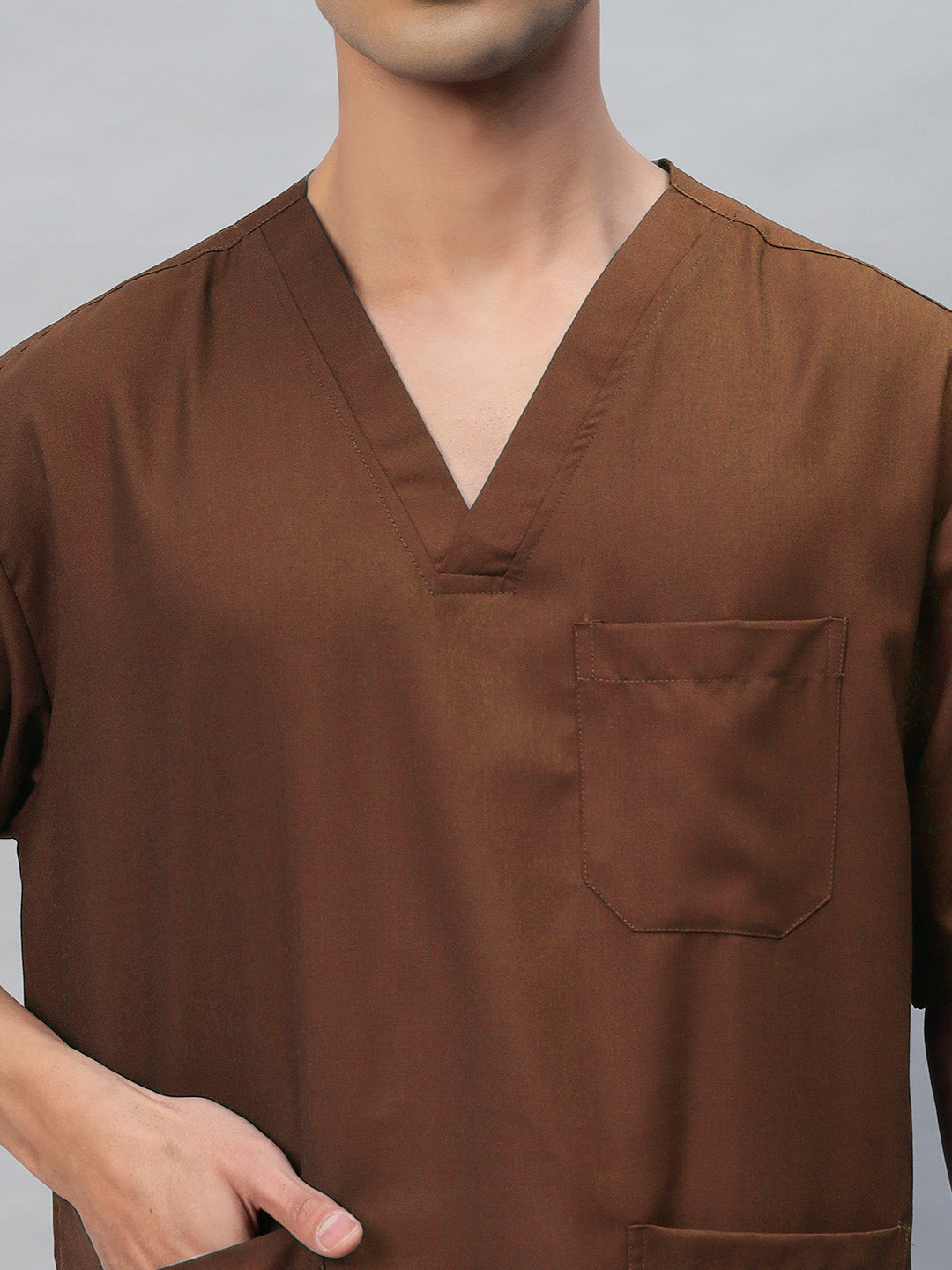 Brown Originals Half Sleeve Medical Scrubs - Male