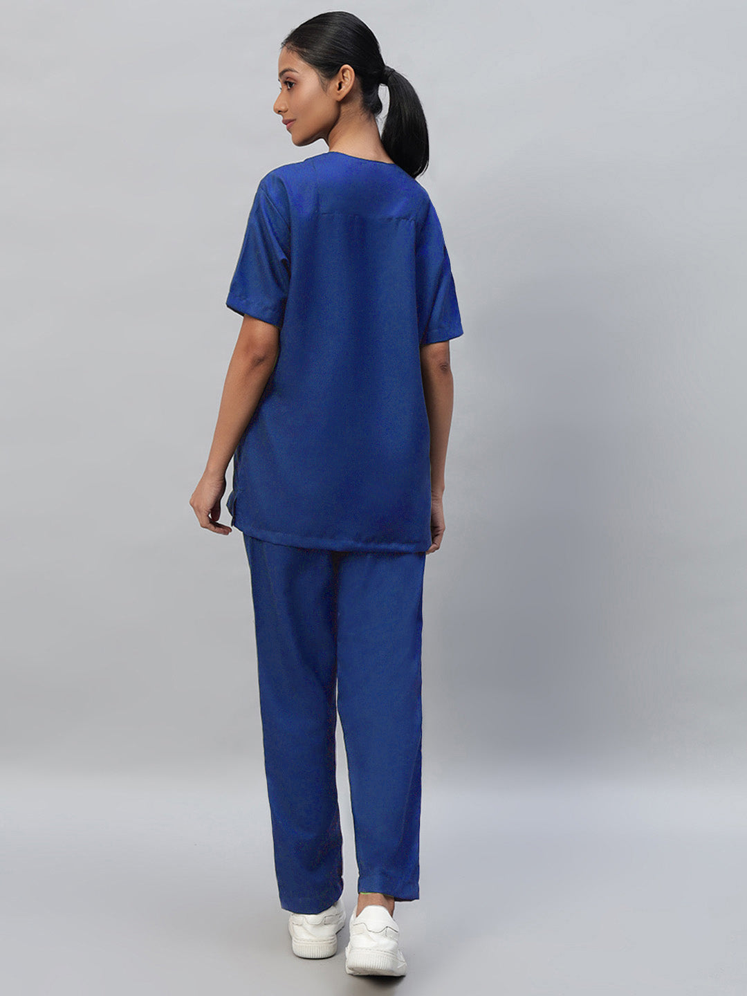 Royal Blue All-Day Half Sleeve Medical Scrubs - Female