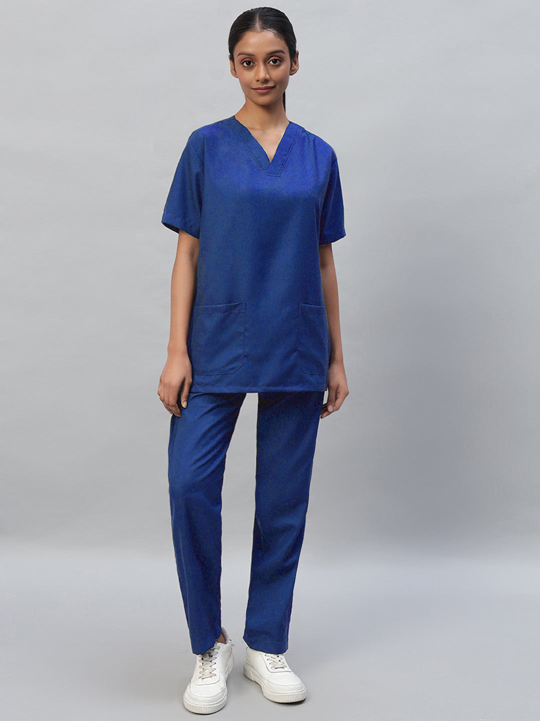 Royal Blue All-Day Half Sleeve Medical Scrubs - Female