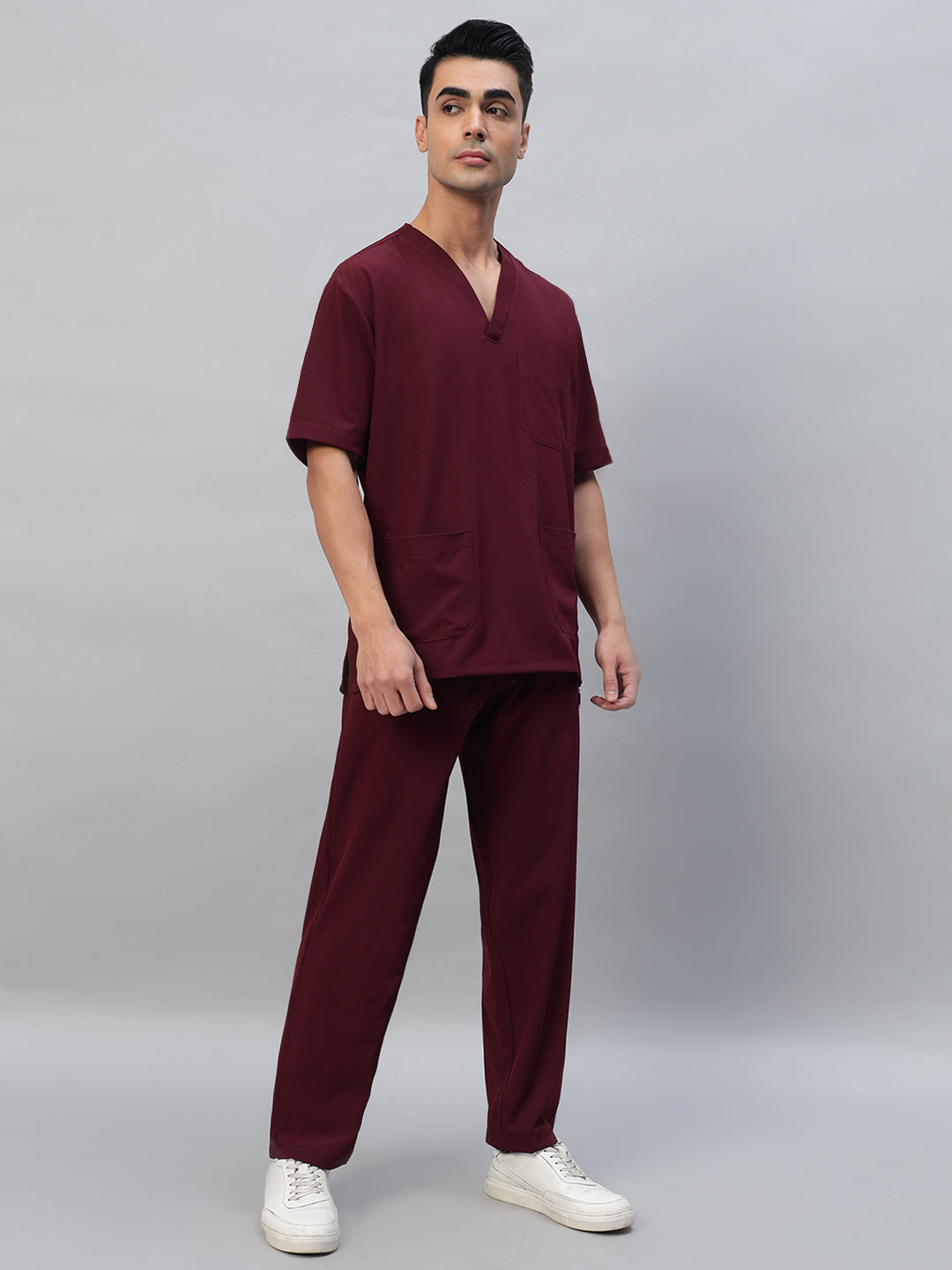 Athleisure Stretch Half Sleeve Medical Scrubs - Male