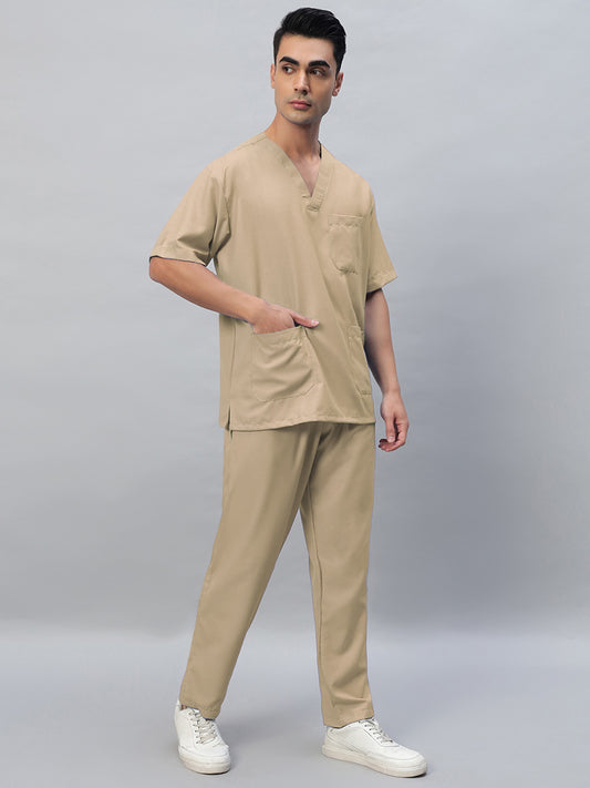 Natural Matte All-Day Half Sleeve Medical Scrubs - Male