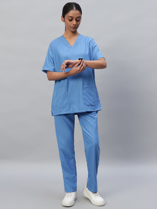 Sky Blue Originals Half Sleeve Medical Scrubs - Female