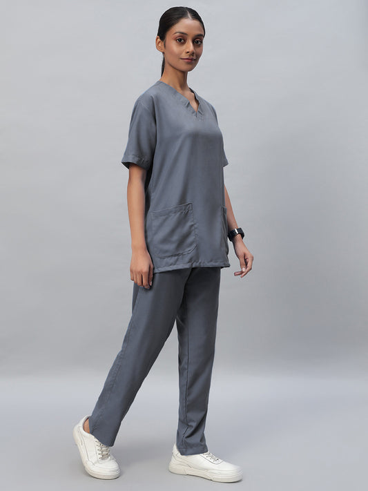 Dark Grey Originals Half Sleeve Medical Scrubs - Female