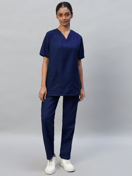 Navy Blue Originals Half Sleeve Medical Scrubs - Female