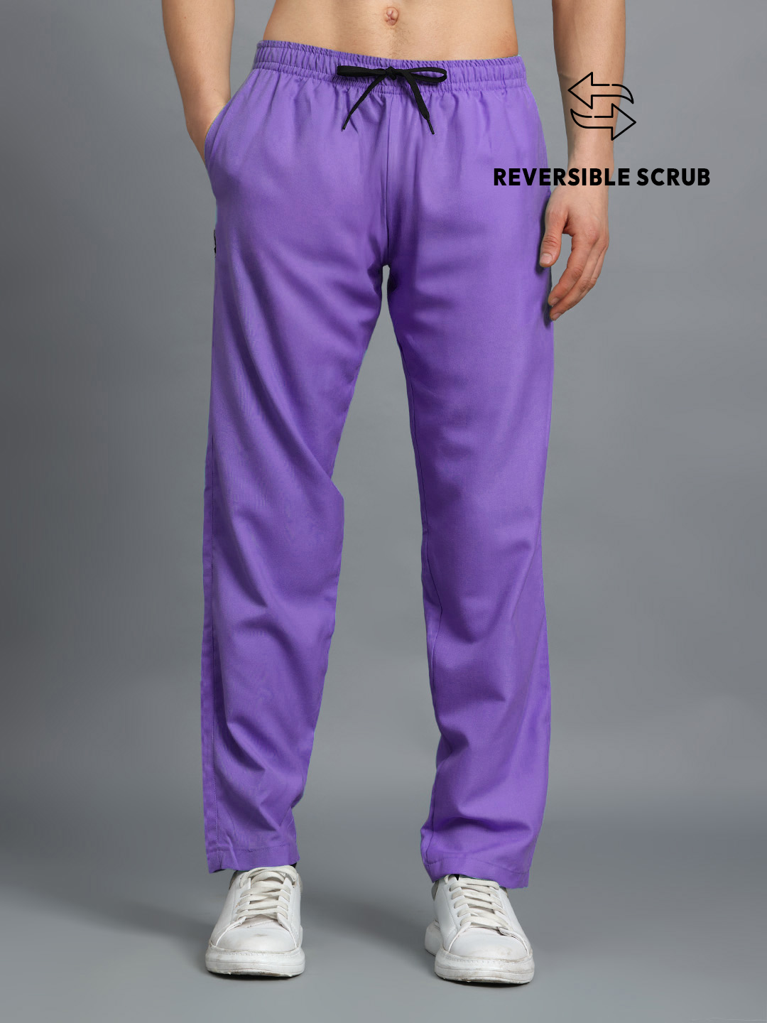 Violet Reversible Full Sleeve Medical Scrubs - Male