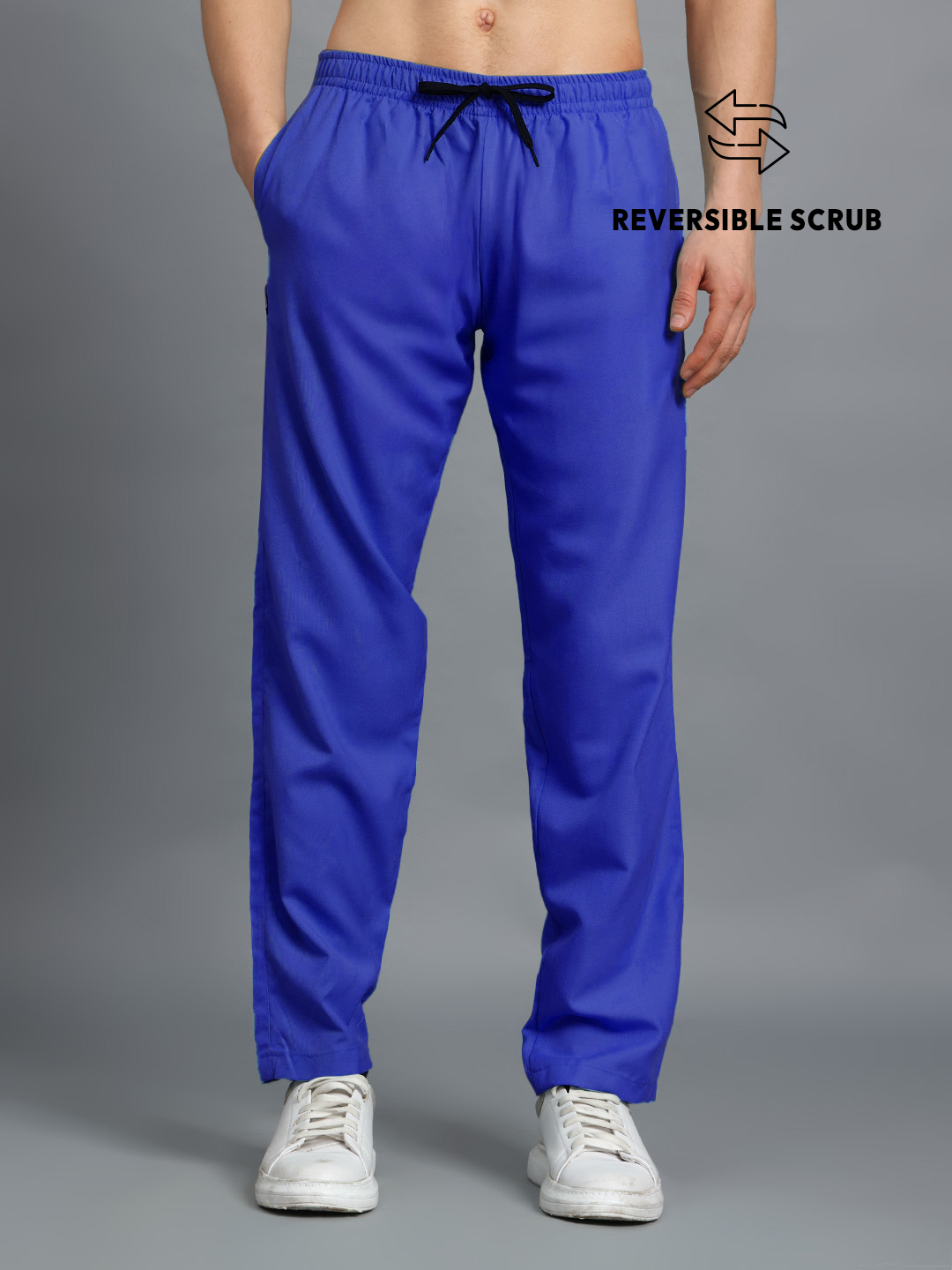 Royal Blue Reversible Full Sleeve Medical Scrubs - Male