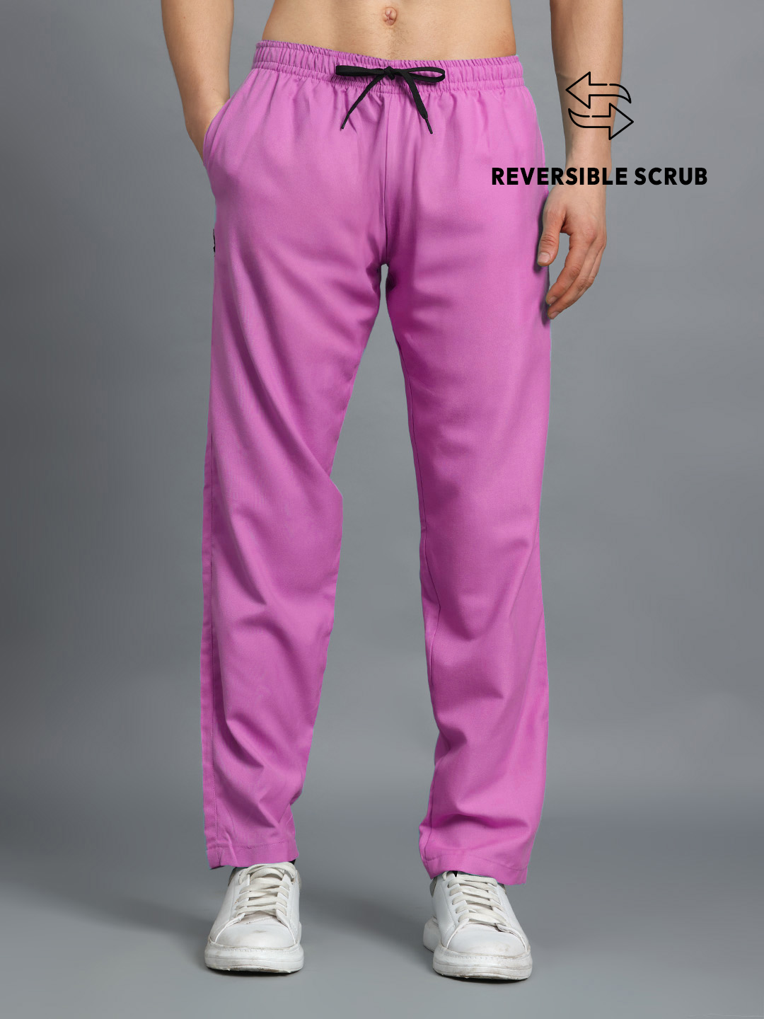 Pink Reversible Full Sleeve Medical Scrubs - Male