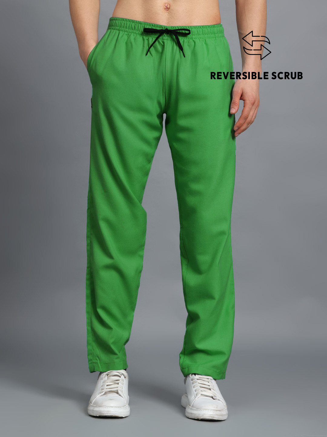 Spinach Green Reversible Full Sleeve Medical Scrubs - Male