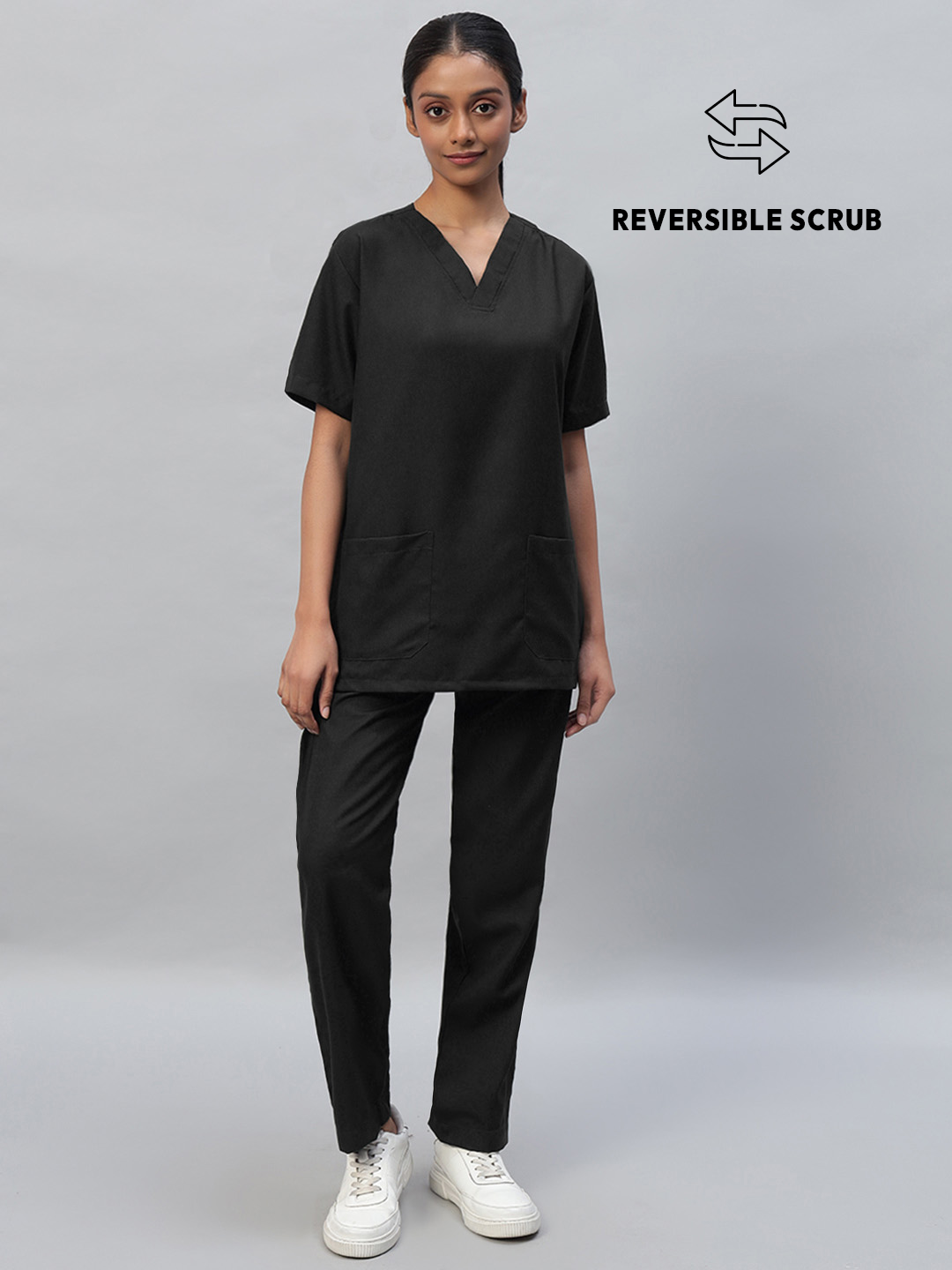 Reversible Half Sleeve Medical Scrubs - Female