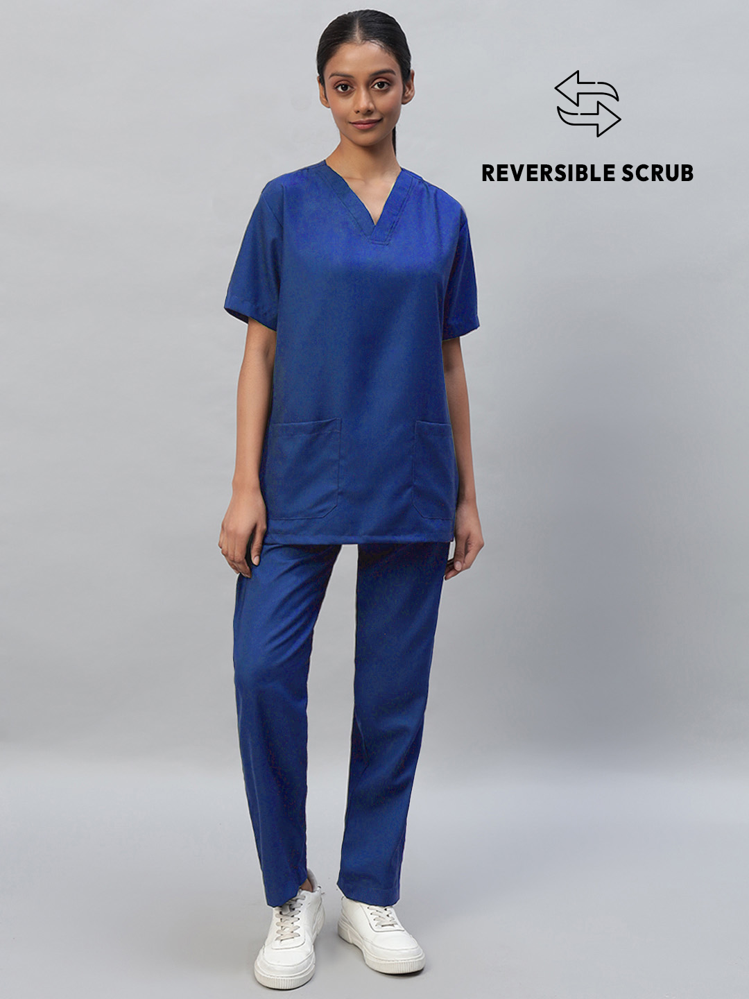 Reversible Half Sleeve Medical Scrubs - Female