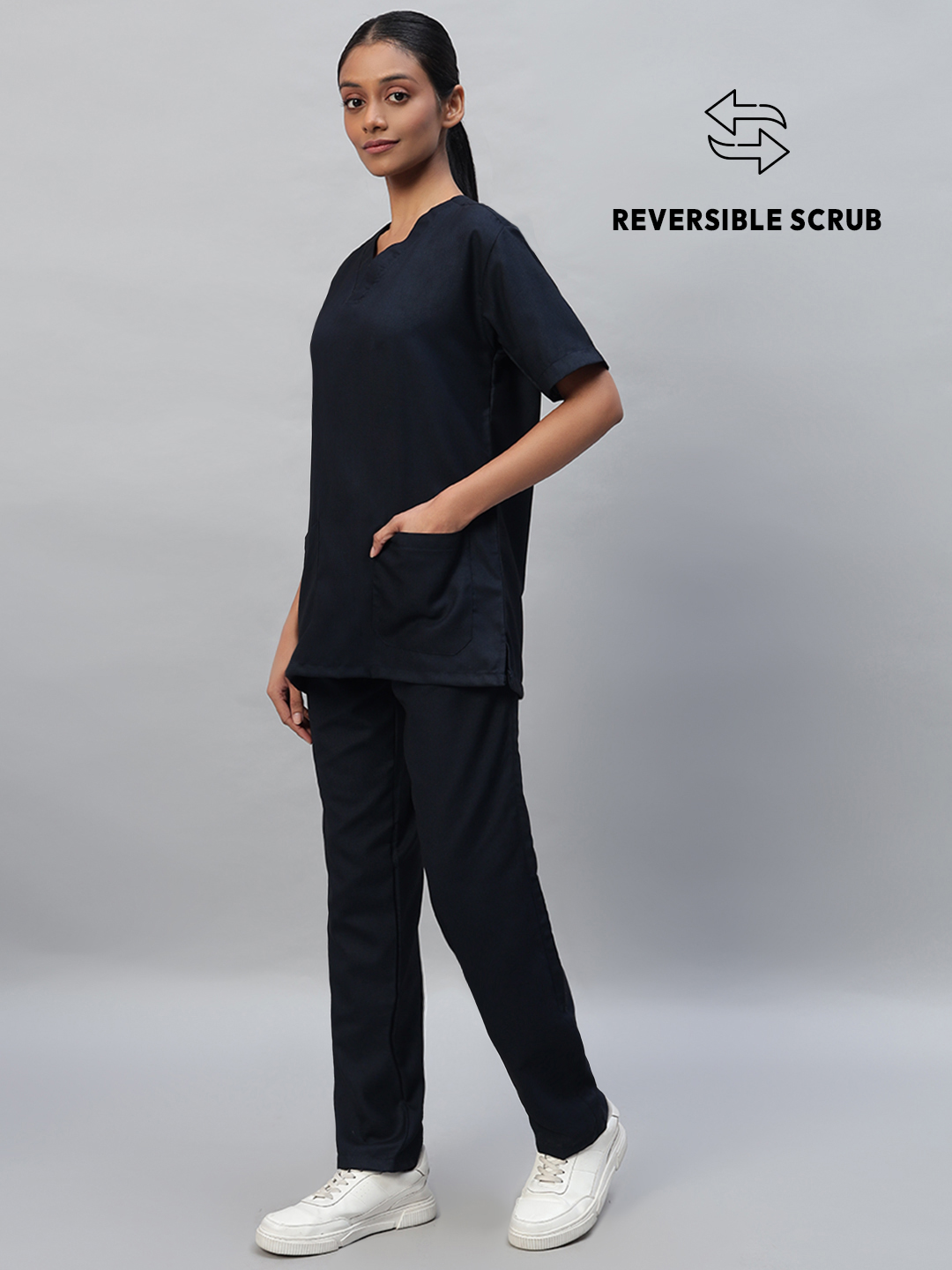 Reversible Half Sleeve Medical Scrubs - Female