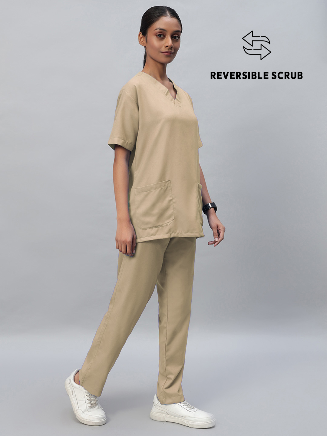 Reversible Half Sleeve Medical Scrubs - Female