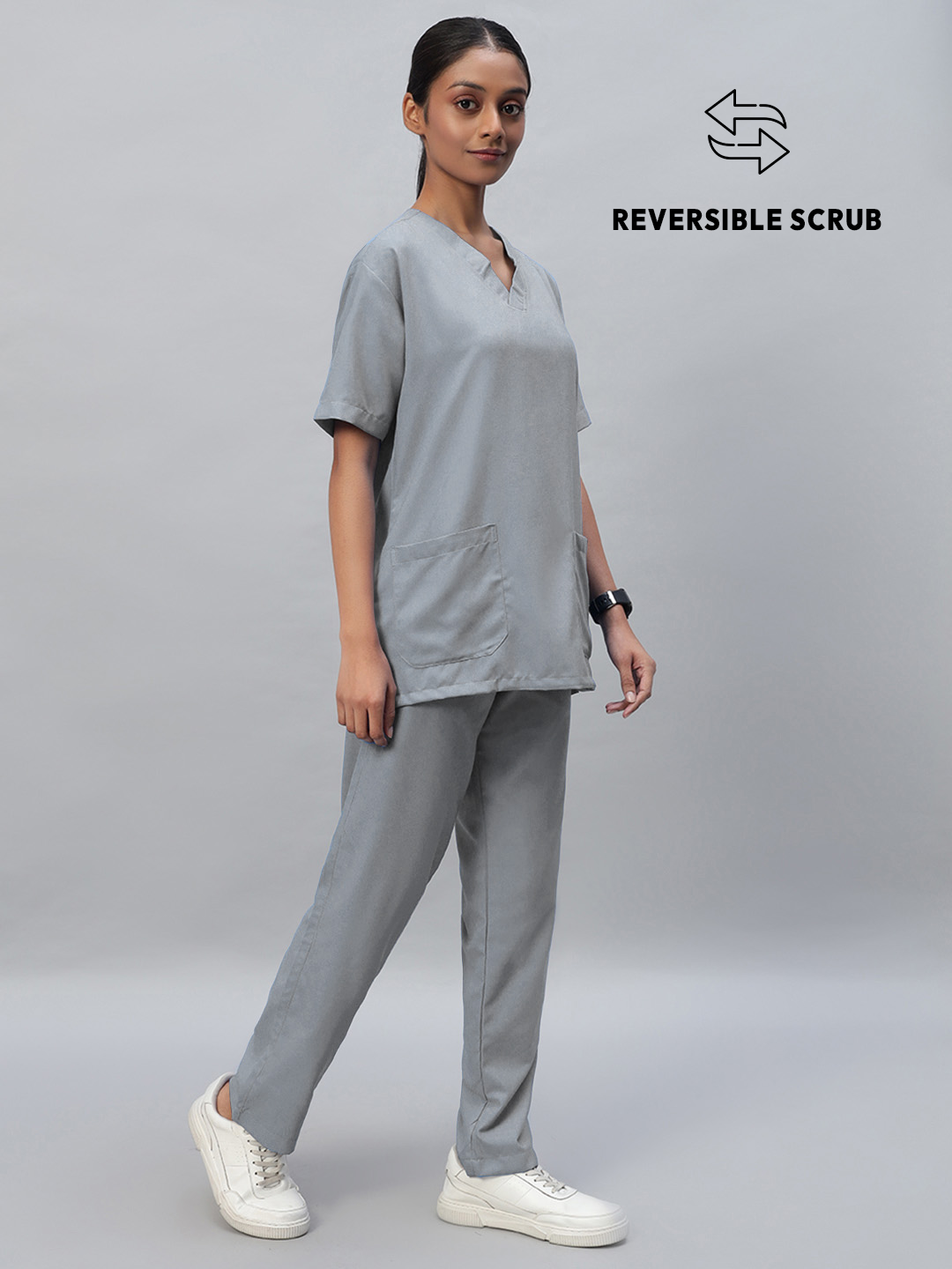 Reversible Half Sleeve Medical Scrubs - Female