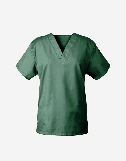 Green Half Sleeve Medical Scrubs Top