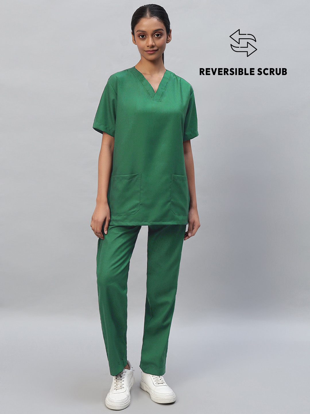 Reversible Half Sleeve Medical Scrubs - Female