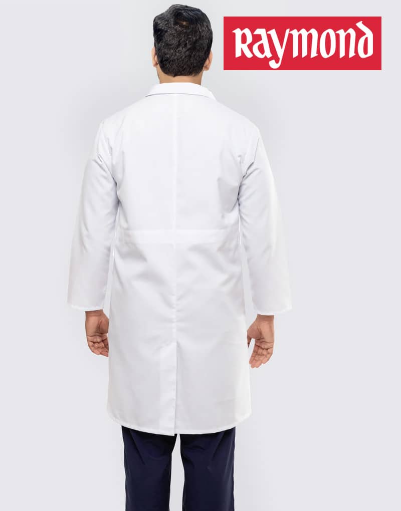 Raymond White Long Lab Coat - Full Sleeves | Doctors Lab Coat (Unisex)