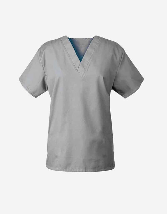 Light Grey Half Sleeve Medical Scrubs Top