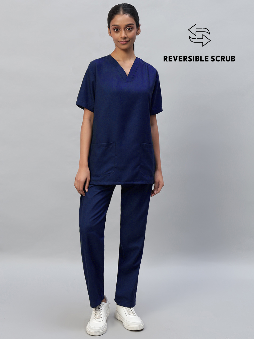 Reversible Half Sleeve Medical Scrubs - Female