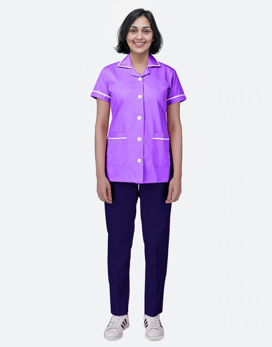 Purple Mix N Match Nurse Uniform - Navy Blue Bottom