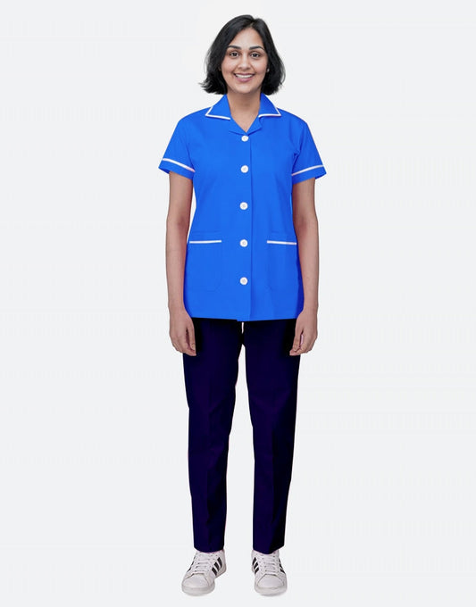 Royal Blue Mix N Match Nurse Uniform - Navy Blue Bottom