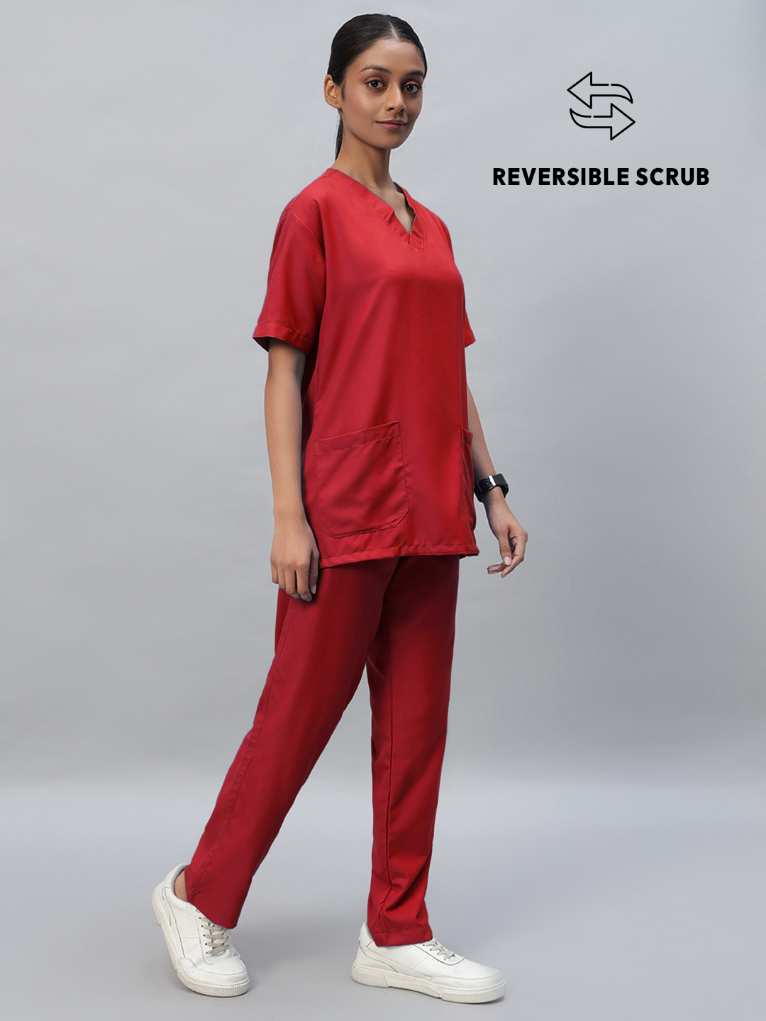 Reversible Half Sleeve Medical Scrubs - Female