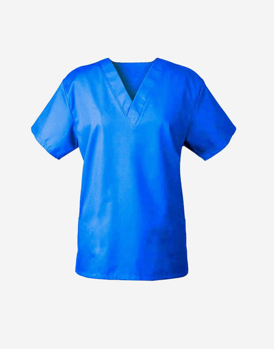 Royal Blue Half Sleeve Medical Scrubs Top