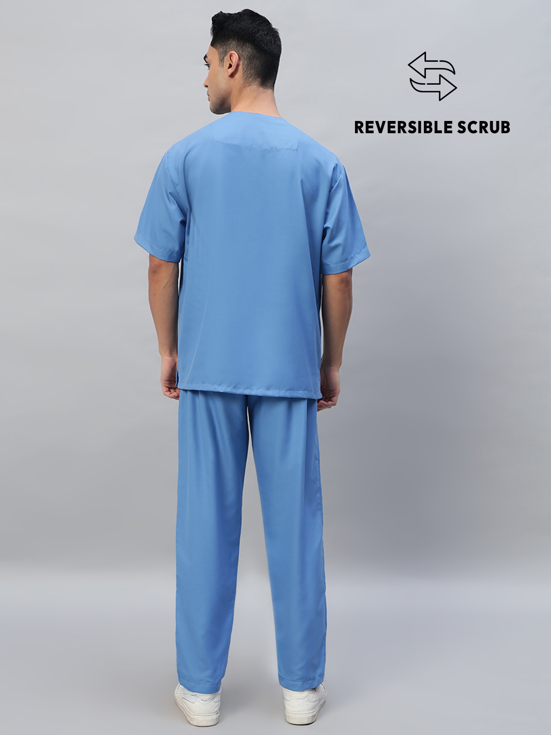 Reversible Half Sleeve Medical Scrubs - Male