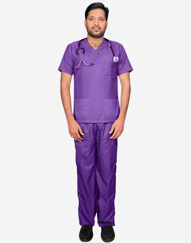 All Star 7 Pockets Half Sleeve Medical Scrubs – Male