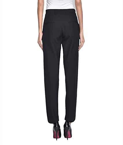 Buy Pack of 2 Ladies Womens Half Elasticated Trouser Stretch Waist Casual  Office Work Formal Pull On Trousers Straight Leg Pants Bottoms with Pockets  Plus Big Sizes 10-24 (Black, 20-25L) Online at desertcartINDIA