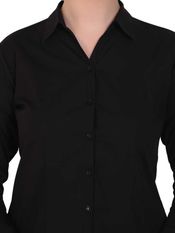 Black formal shirt outlet for ladies